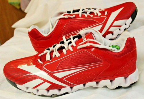 Reebok Zig Tech Cooperstown Quag 2.0 Baseball Cleats Red / White - New Size 15