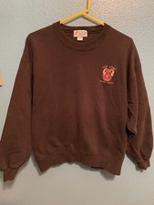 VINTAGE Army Jerzees Pullover Crew Neck Sweatshirt Sweater SZ L Black USA Made