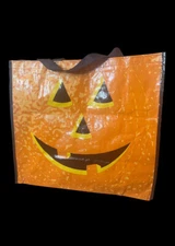 TJ MAXX Shopping Bag Halloween Fall Pumpkin Reusable Tote Bag