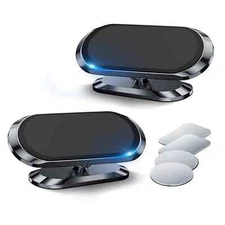 1-2PC Magnetic Phone Holder Car Dashboard Mount Stand For Samsung Galaxy iPhone