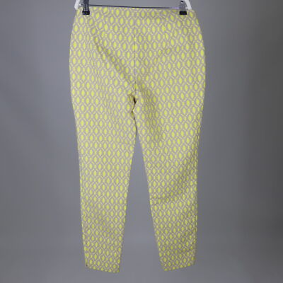Hallhuber Donna pants pattern fabric pants beige yellow size 36 S