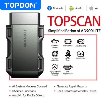 2024 TOPDON TOPSCAN OBD2 Scanner Diagnostic Tool Full System AutoVIN Active Test