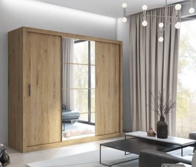 ARTHAUSS FURNITURE Brand New Modern Idea 01 - 3 Sliding Door Wardrobe 250cm in Oak Shetland