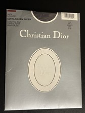 Vintage Christian Dior Graphite Gray Size 1 Ultra Silken Control Top Pantyhose