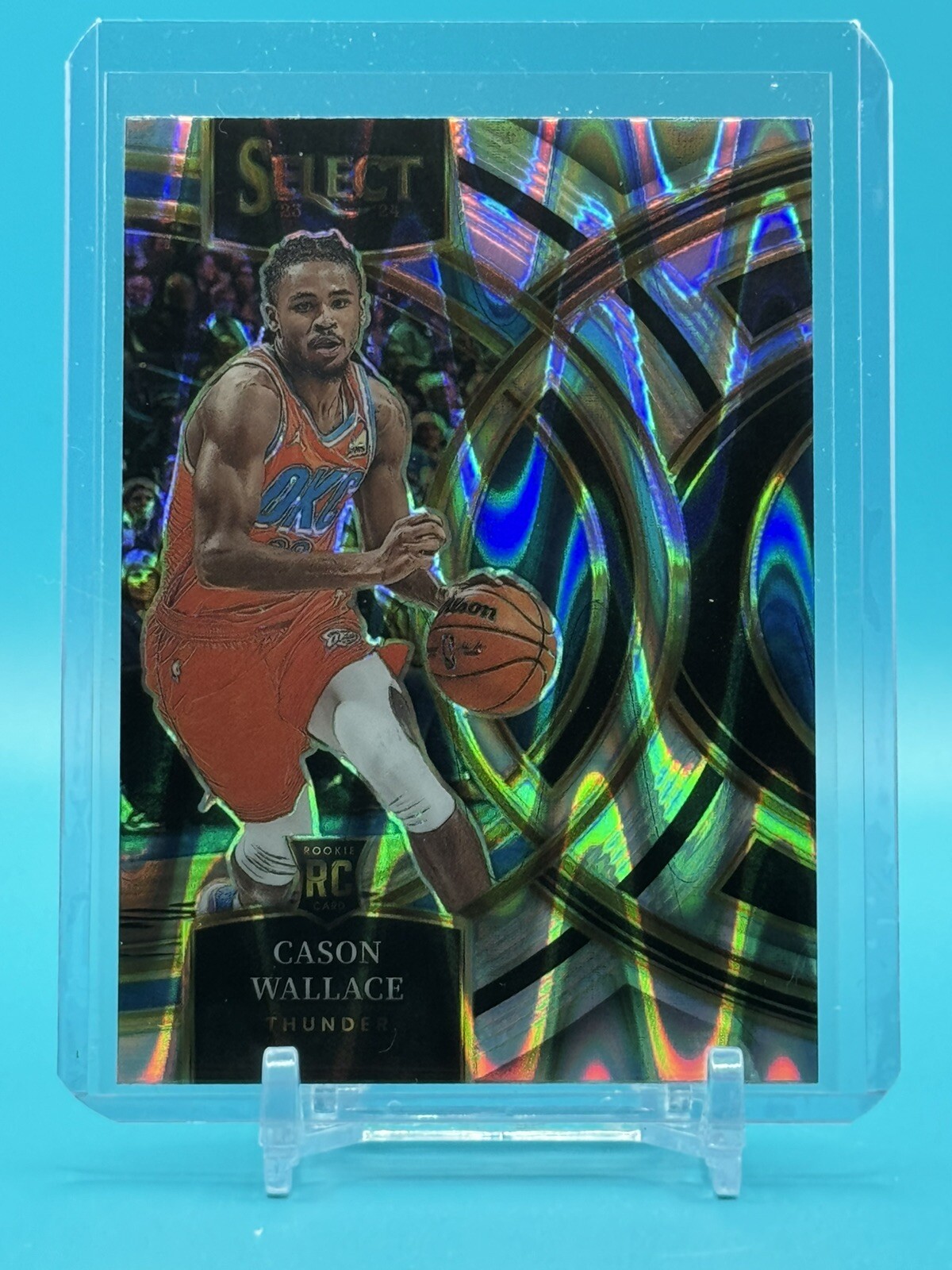 2023-24 Panini Select CASON WALLACE Premier RC #103 Tectonic Prizm OKC Thunder