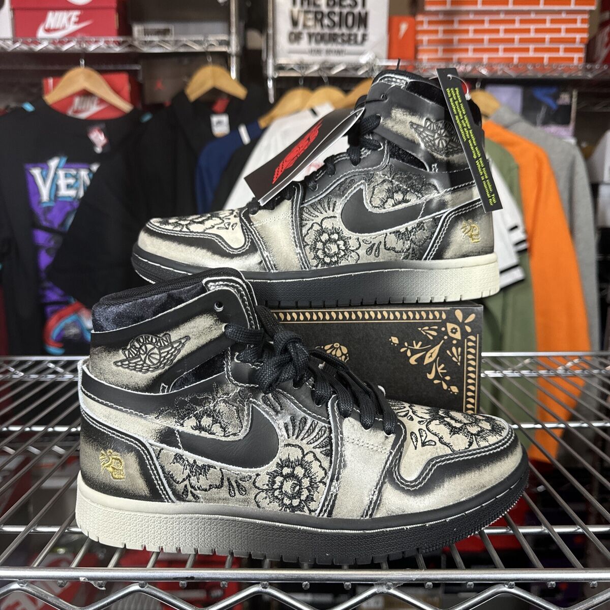 Nike Air Jordan 1 Zoom Comfort 2 High Día De Muertos Men's 6 Nike Air Jordan 1 Zoom Comfort 2 High Día De Muertos Men's 6