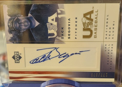 2002 Upper Deck USA Baseball Signatures Zack Segovia Auto 177/375 - Picture 2 of 5