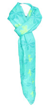Ladies Long Lightweight Head/Neck Scarf - Green w/Shamrocks in Wht, Grn  Must
