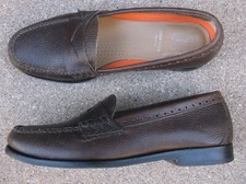 Cole Haan Grand.OS Scotch Grain Leather Penny Loafers 8-1/2 M