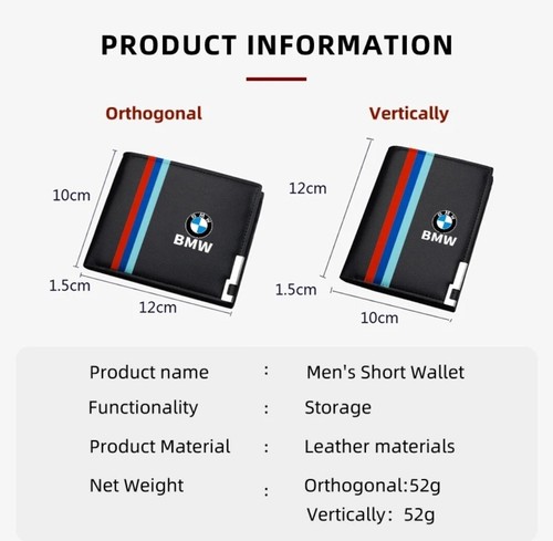 BMW M Sport Car Mens Wallet (Black) Bag Multi Card For All BMW Series Owners - Picture 7 of 8