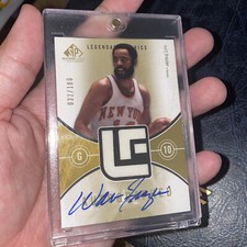 2004 Upper Deck Legendary Fabrics NBA HOF Walt Frazier Game Used Patch Auto Card