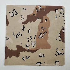 New 100% Cotton 5 Color Chocolate Chip Desert Camo 22 X 22 Bandana Head Wrap