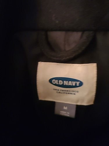 Old Navy Black Funnel-Neck Coat, Size Medium - Picture 10 of 11