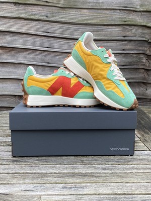 new balance 327 green yellow