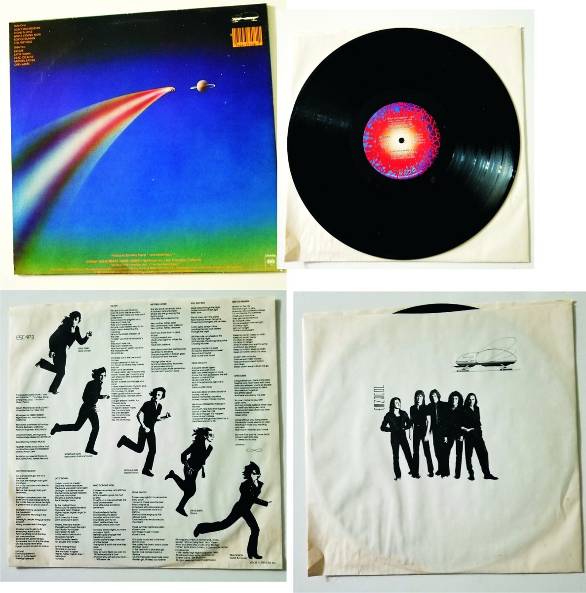 送料込 美品★ジャーニー 『INFINITY』『ESCAPE』 LPレコード2枚 JOURNEY INFINITY ESCAPE 2Set Japan LP Vinyl 25AP 866/25AP