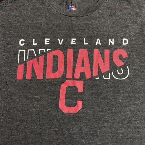 Adult Medium Cleveland Indians Baseball Team Grey T-Shirt C Logo. / Guardians - Picture 2 of 5
