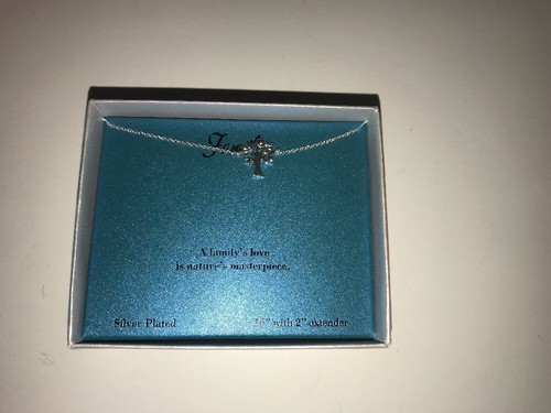 FAMILY Tree Silver Plated Necklace 16" with 2" Extender NEW Boxed Love Gift - Picture 3 of 5