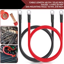 For RV 4 AWG 4 Gauge Battery Inverter Positive Negative Cables Set Pure Copper