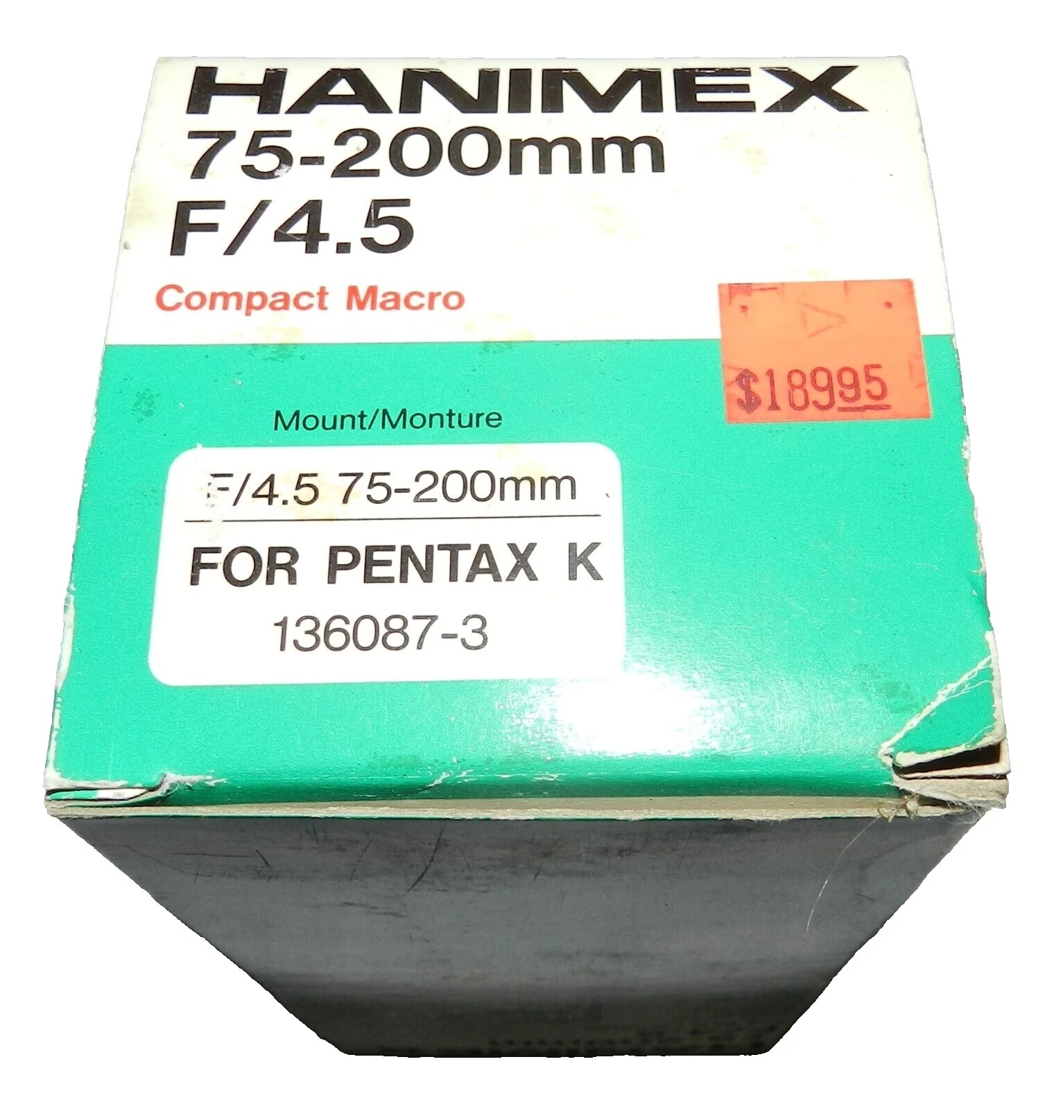 Hanimex 微距/特写 f/4.5 相机镜头