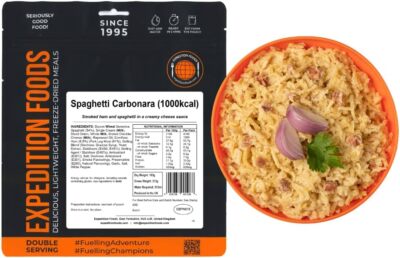 Spaghetti Carbonara | gefriergetrocknetes Camping- & Wanderessen | Doppelportion