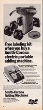 1969 Smith Corona Adding Machine Print Ad Free Labeling Kit Offer Portable