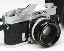 Konica Autoreflex T w/Hexanon 52mm 1:1.8 - Case - Excellent vintage condition