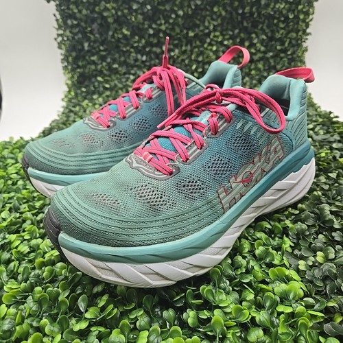 Hoka One One Bondi 6 1019270/CGSL Women's Running Shoes Turquoise Pink Size 8.5 - Picture 4 of 11