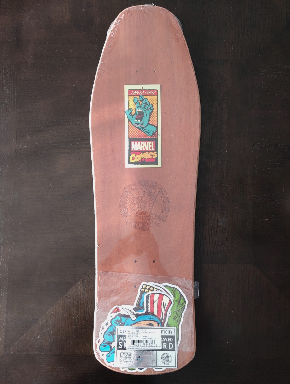 Deck Screaming Hand Marvel Engraved Numbered