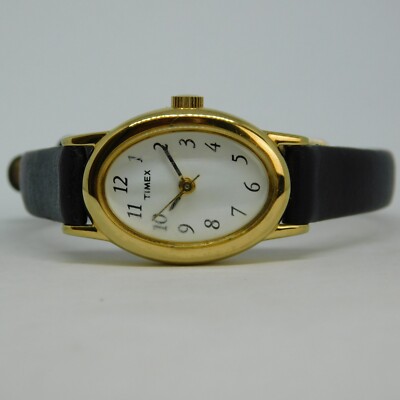 Timex Genuine Leather Quartz Analog Women's Watch New Battery