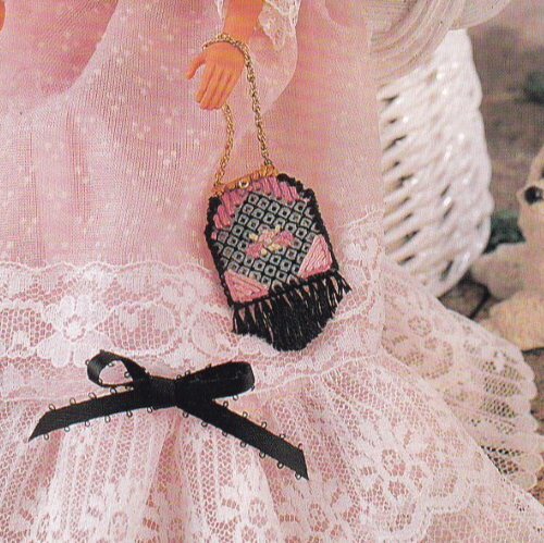 Fashion Doll Plastic Canvas Pattern ANTEBELLUM ACCESSORIES Hat Purse Fan Annie's - Picture 4 of 4