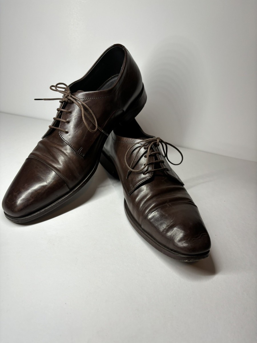 HUGO BOSS Brown Dress Shoes mens size 6 M Derby Style | eBay