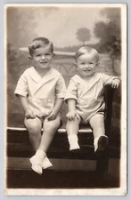 RPPC Simply Adorable Little Boys WB Unposted (454)