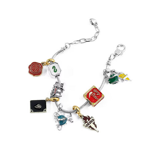 Harry Potter Hogwarts Academy Slytherin Pendant Charms Bracelet - Picture 4 of 12