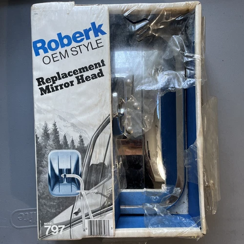 Roberk Chrome Replacement Mirror Head Model 797 Fits Goose-neck Arms