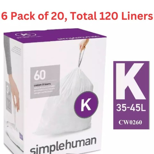 Simplehuman K Bin Liners K Bin Bags K Drawstring bags 40L-45Litre 20-40-60 Pack - Picture 36 of 37
