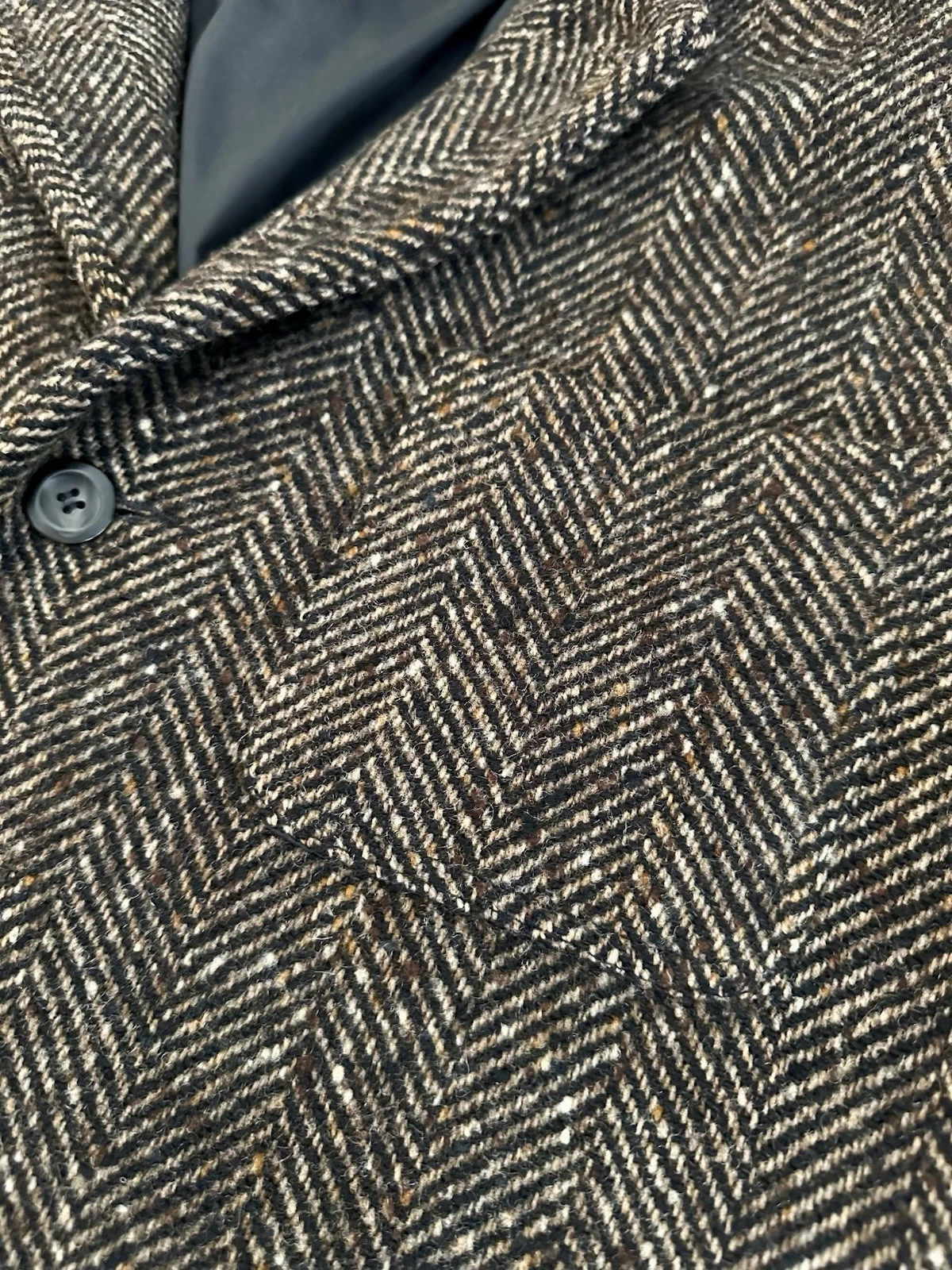 Vintage Eddie Bauer Herringbone Wool-Blend Jacket — Made in USA - product detail image 5