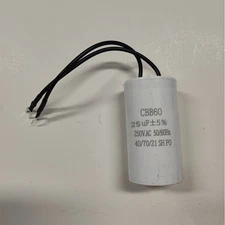 25UF 250VAC Wire Motor Run Capacitor 250V CBB60 25UF Round White 50/60HZ Cap