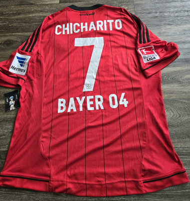 Adidas Bayer Leverkusen 13/14 Away Chicharito Futbol Jersey Mens