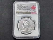 2022 1oz CANADA $1 PEACE DOLLAR ULTRA HIGH RELIEF PR70 ULTRA CAMEO #6538964-118