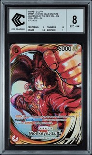 CCC 8 Monkey D. Luffy ST01 012 SR Stamp Eiichiro Oda Signature English