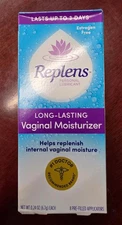 NEW Replens Long Lasting Vaginal Moisturizer 8 Pre Filled Disposable Applicators