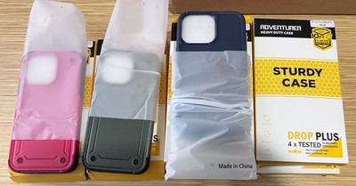 Lot of 10 Heavy Duty iPhone 14 Pro Max Cases Red Green Blue