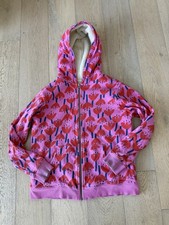 Hanna Andersson Girls Sherpa Lined Hooded Sweatshirt Floral Size 12