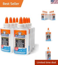 School Glue - 5 Oz x 8 Pack, Washable Clear Adhesive for Crafts Slime Making
