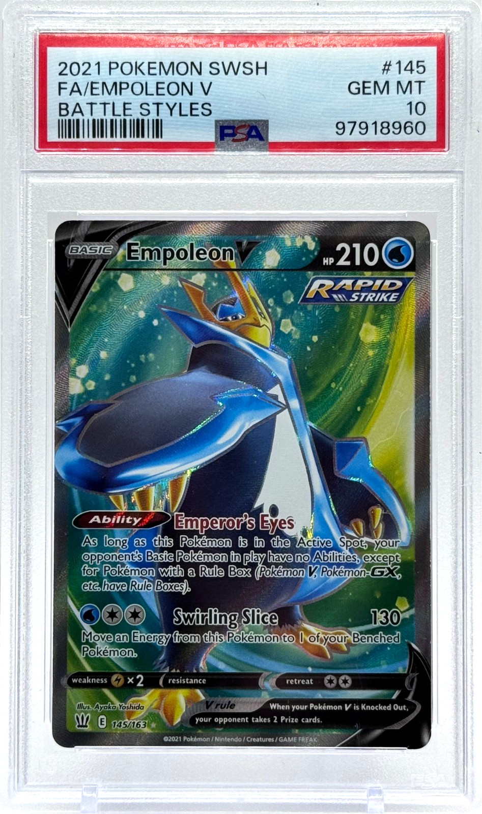 Pokemon Empoleon V Battle Styles 145/163 PSA 10 Gem Mint TCG