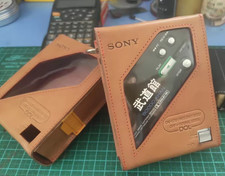 Black/Brown Custom Leather Case Bag Handmade Protector Cover For Sony DD100