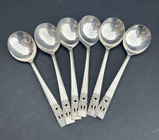 Vintage Community Plate Soup Spoons EPNS x 6