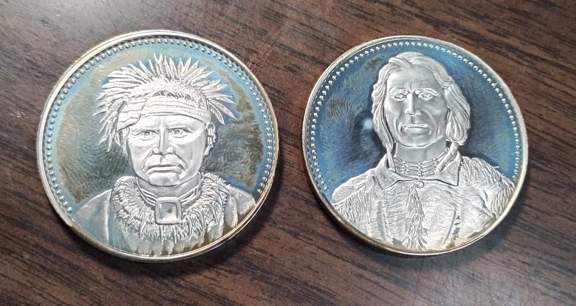 Franklin Mint 0.999 Silver Bullion Bars & Rounds 1 oz Precious
