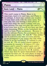 MTG FOIL Plains Secret Lair 254 Full Text  - Secret Lair #254