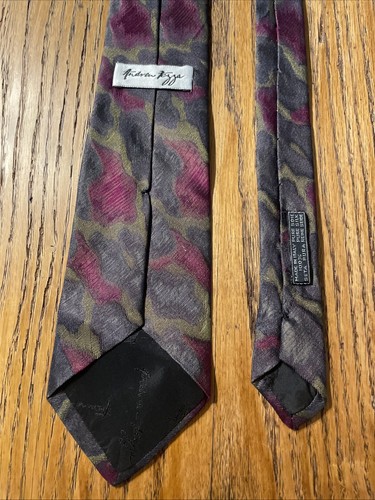 Vintage EUC Andrew Fezza Silk Abstract Tie Necktie Made In Italy - Picture 5 of 8